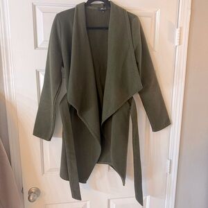 Y2K Chic Dark Green Women's Cardigan Coat